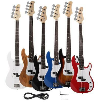 New Vintage Brand 4-string Electric Bass Guitar Black Blue White Red Yellow