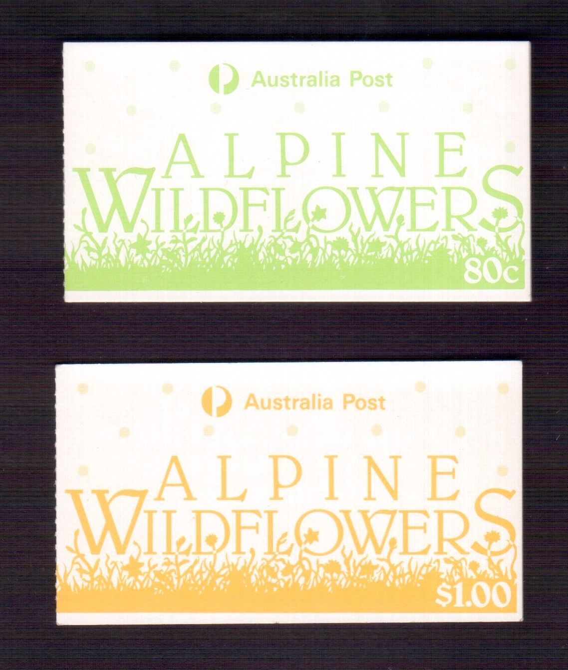 Australia 1986 80c & $1 Alpine Flowers Bookletsmuh